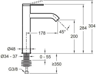 Смеситель для раковины Jacob Delafon Boulevards  E77959-4AND-CP