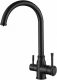 Смеситель для кухни ZORG Steel Hammer SH 763 INOX GRAFIT PVD