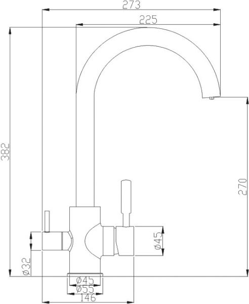 Смеситель для кухни ZORG Steel Hammer SH 713 INOX