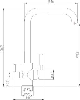 Смеситель для кухни ZORG Steel Hammer SH 715 CR Смеситель для кухни ZORG Steel Hammer SH 715 CR