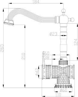 Смеситель для кухни ZORG Antic A 408K-BR Смеситель для кухни ZORG Antic A 408K-BR