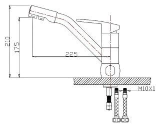 Смеситель для кухни ZORG Sanitary ZR 400 KF-47-BR Смеситель для кухни ZORG Sanitary ZR 400 KF-47-BR