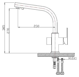 Смеситель для кухни ZORG Sanitary ZR 311 YF-NICKEL Смеситель для кухни ZORG Sanitary ZR 311 YF-NICKEL