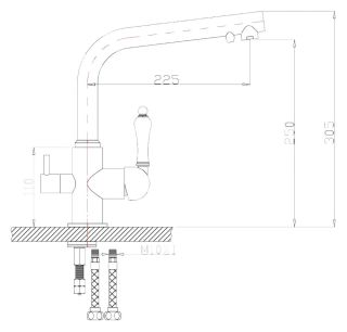 Смеситель для кухни ZORG Sanitary ZR 313 YF-33 Смеситель для кухни ZORG Sanitary ZR 313 YF-33