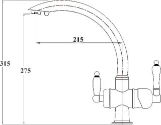 Смеситель для кухни ZORG Sanitary  ZR 327 YF NICKEL Смеситель для кухни ZORG Sanitary  ZR 327 YF NICKEL