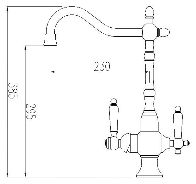 Смеситель для кухни ZORG Sanitary ZR 336 YF-50 BR