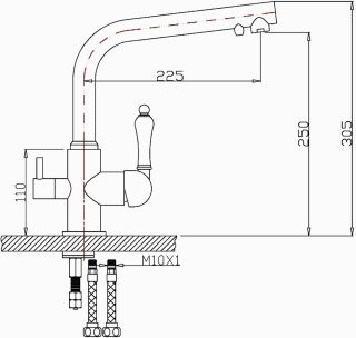 Смеситель для кухни ZORG Zorg Sanitary ZR 313 YF-33 NICKEL Смеситель для кухни ZORG Zorg Sanitary ZR 313 YF-33 NICKEL