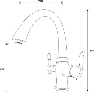 Смеситель для кухни ZORG Zorg Sanitary ZR 340 YF BR Смеситель для кухни ZORG Zorg Sanitary ZR 340 YF BR