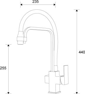 Смеситель для кухни ZORG Zorg Sanitary ZR 341-8 YF Смеситель для кухни ZORG Zorg Sanitary ZR 341-8 YF