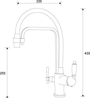 Смеситель для кухни ZORG Sanitary ZR 342-6 YF Смеситель для кухни ZORG Sanitary ZR 342-6 YF