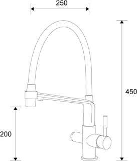 Смеситель для кухни ZORG Zorg Sanitary ZR 343-8 YF Смеситель для кухни ZORG Zorg Sanitary ZR 343-8 YF