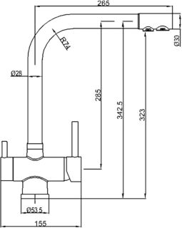 Смеситель для кухни ZORG Sanitary ZR 348 YF BR Смеситель для кухни ZORG Sanitary ZR 348 YF BR