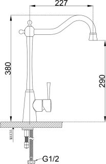 Смеситель для кухни ZORG Zorg Sanitary ZR 355 YF-BR Смеситель для кухни ZORG Zorg Sanitary ZR 355 YF-BR