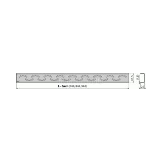 Решетка для душевого лотка AlcaPlast дизайн SMILE 95см хром матовый SMILE-950M Решетка для душевого лотка AlcaPlast дизайн SMILE 95см хром матовый SMILE-950M