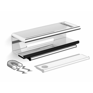 Полка со стеклоочистителем на магните Black & White  Accessories 2351SN0