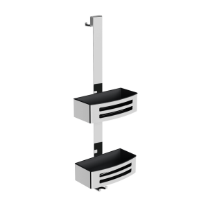 Полка подвесная двухъярусная с креплением на стекло Black & White  Accessories 5564SN0