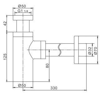 Сифон для раковины Rose RS22 хром Сифон для раковины Rose RS22 хром