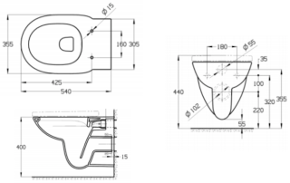 Унитаз Roca Debba Round Rimless 7346998000 подвесной Унитаз Roca Debba Round Rimless 7346998000 подвесной
