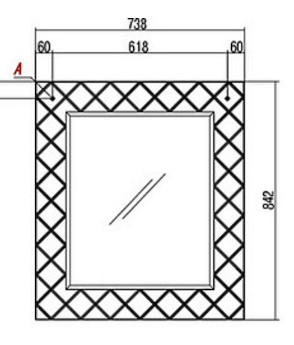 Зеркало Акватон Венеция 75см белый 1A151102VNL10 Зеркало Акватон Венеция 75см белый 1A151102VNL10