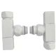 Вентили запорные Energy SG01CH0405/2WHITE угловой квадрат белый матовый