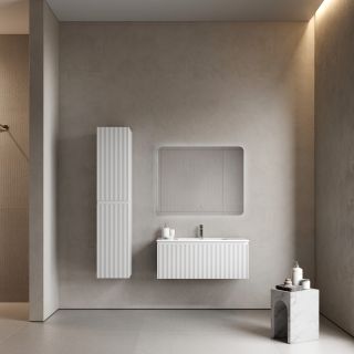 Тумба подвесная Sancos Сноб Р 1.0 (Snob R 1.0) SNR1.0100W 100 см белый матовый