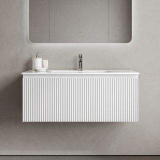 Тумба подвесная Sancos Сноб Р 1.0 (Snob R 1.0) SNR1.0100W 100 см белый матовый