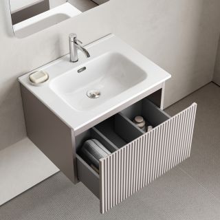 Тумба подвесная Sancos Сноб Р 1.0 (Snob R 1.0) SNR1.060SM 60 см пыльная роза