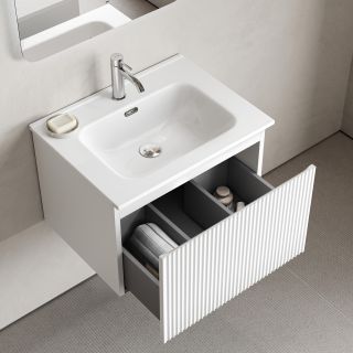 Тумба подвесная Sancos Сноб Р 1.0 (Snob R 1.0) SNR1.060W 60 см белый матовый