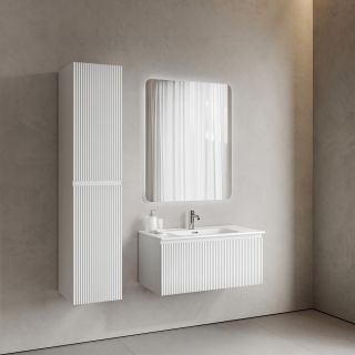 Тумба подвесная Sancos Сноб Р 1.0 (Snob R 1.0) SNR1.090W 90 см белый матовый