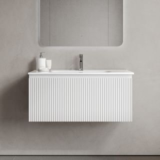 Тумба подвесная Sancos Сноб Р 1.0 (Snob R 1.0) SNR1.090W 90 см белый матовый