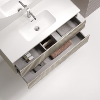 Тумба подвесная Sancos Сноб Р 390 (Snob R 390) SNR100/39CE 100 см бежевый матовый