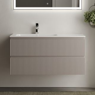 Подвесная тумба под раковину Sancos Snob R SNR100LSM левая 100см Doha Soft