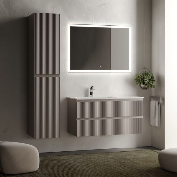 Подвесная тумба под раковину Sancos Snob R SNR100LSM левая 100см Doha Soft