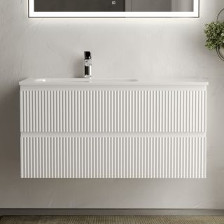 Подвесная тумба под раковину Sancos Snob R SNR100LW левая 100см Bianco