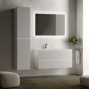 Подвесная тумба под раковину Sancos Snob R SNR100LW левая 100см Bianco