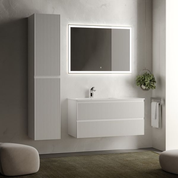 Подвесная тумба под раковину Sancos Snob R SNR100LW левая 100см Bianco
