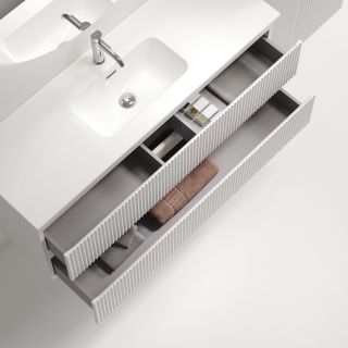Тумба подвесная Sancos Сноб Р 390 (Snob R 390) SNR120/39W 120 см белый матовый