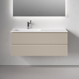 Тумба подвесная под раковину Sancos Snob R SNR120LCE левая 120 см Beige Soft