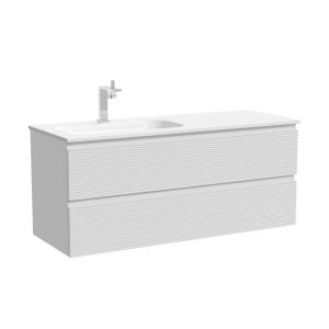 Тумба подвесная под раковину Sancos Folk FL120LW левая 120 см Bianco