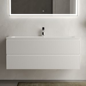Подвесная тумба под раковину Sancos Snob R SNR120W 120см Bianco