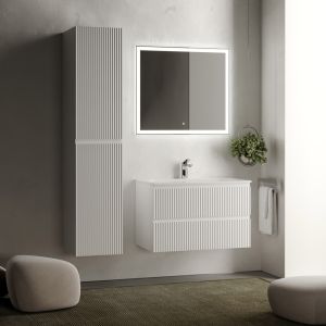 Подвесная тумба под раковину Sancos Snob R SNR80W 80см Bianco