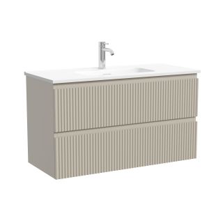 Тумба подвесная Sancos Сноб Р 390 (Snob R 390) SNR90/39CE 90 см бежевый матовый