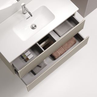Тумба подвесная Sancos Сноб Р 390 (Snob R 390) SNR90/39CE 90 см бежевый матовый