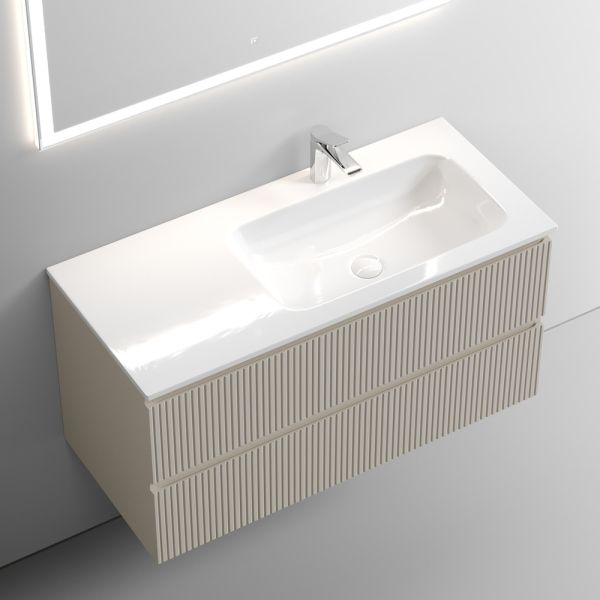 Подвесная тумба под раковину Sancos Snob T SNT100RCE правая 100см Beige Soft