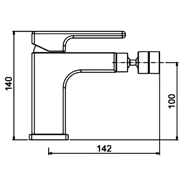 Смеситель для биде Gappo G5017-6 чёрный