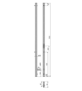 Полотенцесушитель электрический Indigo Style LSE120-3WMRt 120x3 см белый матовый