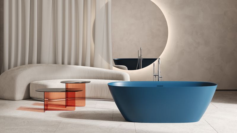 Ванна из искусственного камня Salini Sofia S-Sense 102519GRF 185x90см RAL полностью