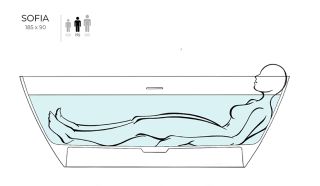 Ванна из искусственного камня Salini Sofia S-Sense 102519GRF 185x90см RAL полностью Ванна из искусственного камня Salini Sofia S-Sense 102519GRF 185x90см RAL полностью
