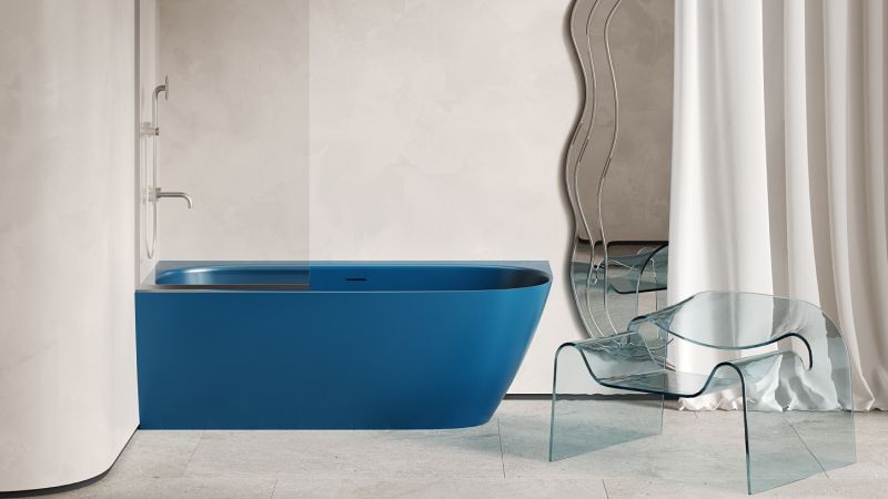 Ванна из искусственного камня Salini Sofia Corner L S-Sense 102515GRF 170x85см RAL полностью