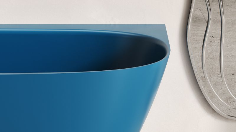 Ванна из искусственного камня Salini Sofia Corner L S-Sense 102515GRF 170x85см RAL полностью